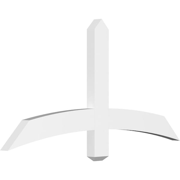Ekena Millwork Bellingham Architectural Grade PVC Gable Bracket, 48"W x 24"H x 2"D x 4"F, 12/12 Pitch GBP048X24X0204BEL00 - main